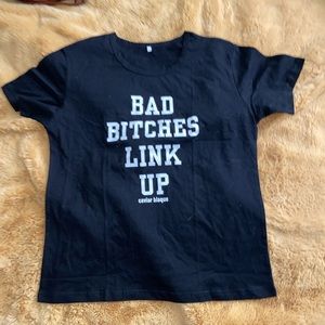 Women’s Sz XL T-Shirt Bad B*tches Link Up Black
